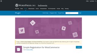 
                            2. Simple Registration for WooCommerce | WordPress.org