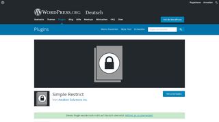 
                            3. Simple Restrict - WordPress.org