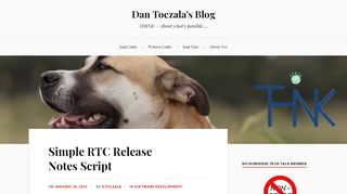 
                            11. Simple RTC Release Notes Script – Dan Toczala's Blog