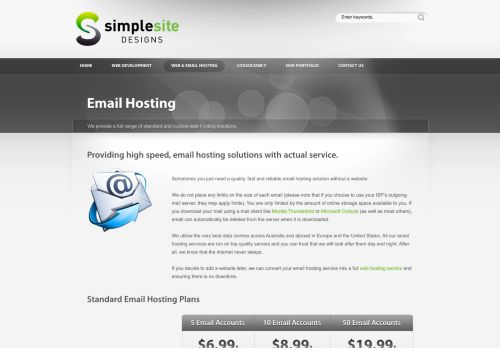 
                            9. Simple Site Designs | Email Hosting