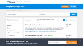 
                            11. Simple site login Jobs, Employment | Freelancer