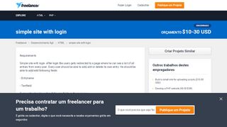 
                            10. simple site with login | HTML | PHP - Freelancer