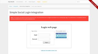 
                            3. Simple Social Login Integration - HybridAuth