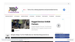 
                            12. Simple Steps To Fix PUBG Server Did Not Respond Error - FixErrorCode