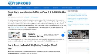 
                            10. Simple Way to Access Facebook Full Site on iPhone 8, X, ...