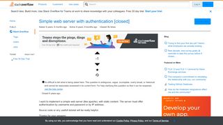 
                            4. Simple web server with authentication - Stack Overflow