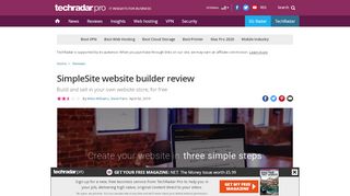 
                            11. SimpleSite website builder review | TechRadar