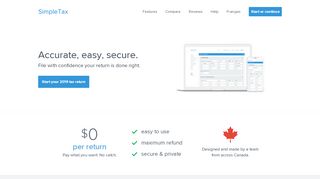 
                            13. SimpleTax: Free Canadian Tax Return Software