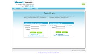 
                            5. SimpleVoiceCenter - Login Page