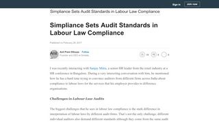
                            4. Simpliance Sets Audit Standards in Labour Law Compliance - LinkedIn
