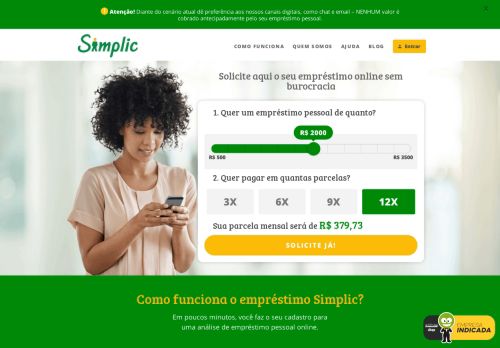 
                            2. Simplic: Empréstimo Pessoal Online Sem Burocracia