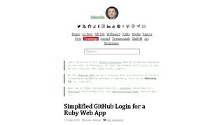 
                            8. Simplified GitHub Login for a Ruby Web App - Yegor Bugayenko