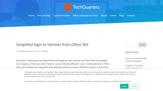 
                            13. Simplified login to Yammer from Office 365 - TechQuarters