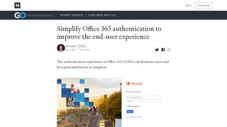 
                            10. Simplify Office 365 authentication to improve the end-user experience