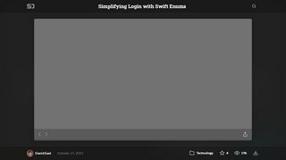 
                            7. Simplifying Login with Swift Enums - Speaker Deck