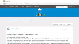 
                            9. Simplifying our Azure AD Authentication Flows - Microsoft Tech ...