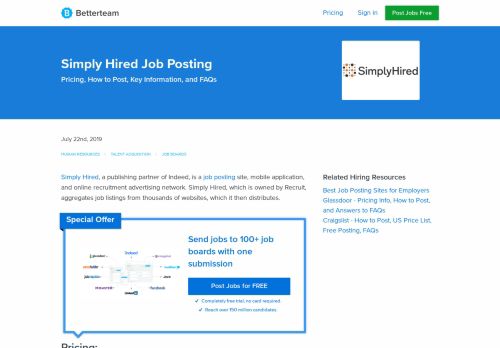 
                            8. Simply Hired Job Posting - How to Post, Pricing, and FAQs