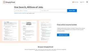 
                            2. Simply Hired: Job Search Engine