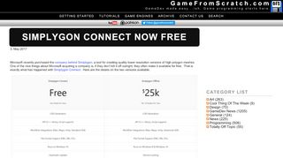 
                            8. Simplygon Connect Now Free - GameFromScratch.com