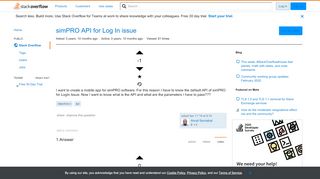 
                            10. simPRO API for Log In issue - Stack Overflow