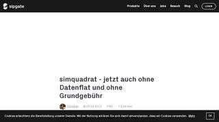 
                            5. simquadrat – jetzt auch ohne Datenflat und ohne Grundgebühr - Sipgate