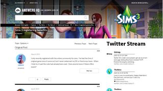 
                            11. Sims 3 registering benefits. - Answer HQ - EA Answers HQ