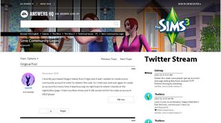
                            3. Sims Community Login - Answer HQ - Answers EA - EA Games