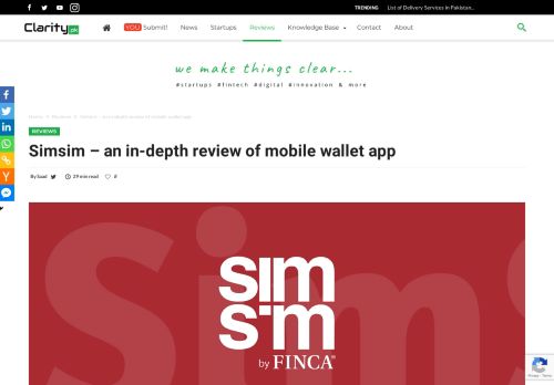 
                            10. Simsim - an in-depth review of mobile wallet app - Clarity.pk