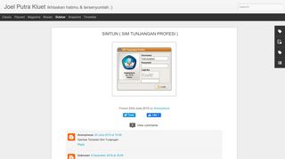 
                            10. SIMTUN ( SIM TUNJANGAN PROFESI ) | Joel Putra Kluet