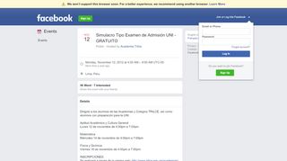 
                            8. Simulacro Tipo Examen de Admisión UNI - GRATUITO - Facebook