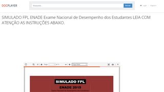 
                            12. SIMULADO FPL ENADE Exame Nacional de ... - DocPlayer.com.br