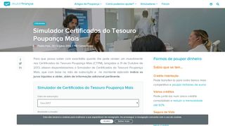 
                            12. Simulador Certificados do Tesouro Poupança Mais - Doutor Finanças