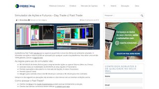 
                            2. Simulador de Ações e Futuros - Day Trade c/ Fast Trade - Blog da Cedro