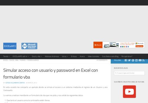 
                            4. Simular acceso con usuario y password en Excel con formulario vba ...