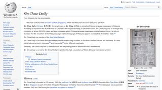 
                            9. Sin Chew Daily - Wikipedia