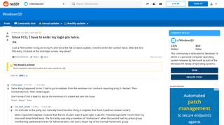 
                            8. Since FCU, I have to enter my login pin twice. : Windows10 - Reddit