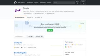
                            2. Sinch · GitHub