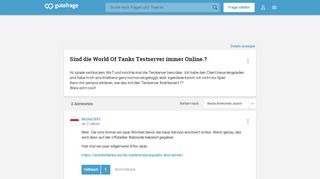 
                            7. Sind die World Of Tanks Testserver immer Online.? (Computer ...