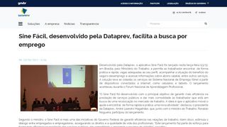 
                            7. Sine Fácil, desenvolvido pela Dataprev, facilita a busca por emprego ...