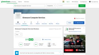 
                            5. Sinewave Computer Services Reviews | Glassdoor.co.in