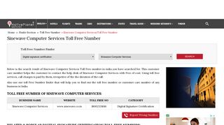 
                            12. Sinewave Computer Services Toll Free Number India | Customer Care ...