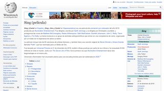 
                            1. Sing (película) - Wikipedia, la enciclopedia libre