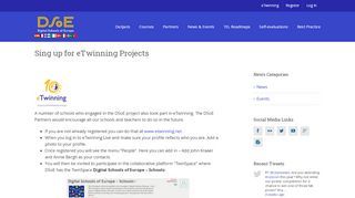 
                            10. Sing up for eTwinning Projects - Digital Schools of Europe