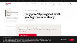 
                            11. Singapore 10 ppm gasoil hits 3-year high on crude, steady demand ...