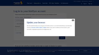 
                            5. Singapore Airlines - Log in to your KrisFlyer account