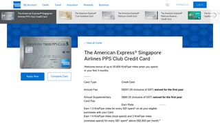 
                            6. Singapore Airlines PPS Club Credit Card | Amex SG - American Express