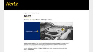 
                            12. Singapore Airlines PPS Club members - Hertz