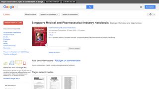 
                            8. Singapore Medical and Pharmaceutical Industry Handbook: Strategic ... - Résultats Google Recherche de Livres