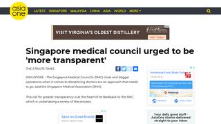
                            8. Singapore medical council urged to be 'more transparent' , Health ...