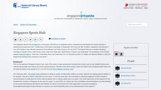 
                            11. Singapore Sports Hub | Infopedia - NLB eResources
